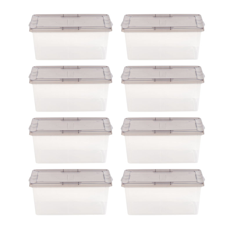 Didmarton Snap Top Plastic Storage Box, 8, 17 qts.