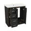 Armoire de rangement de meuble-lavabo simple autoportant moderne 30 po à 3 tiroirs-870026877-870026879