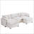Oversized Modular Cushion Sofa With Ottomans