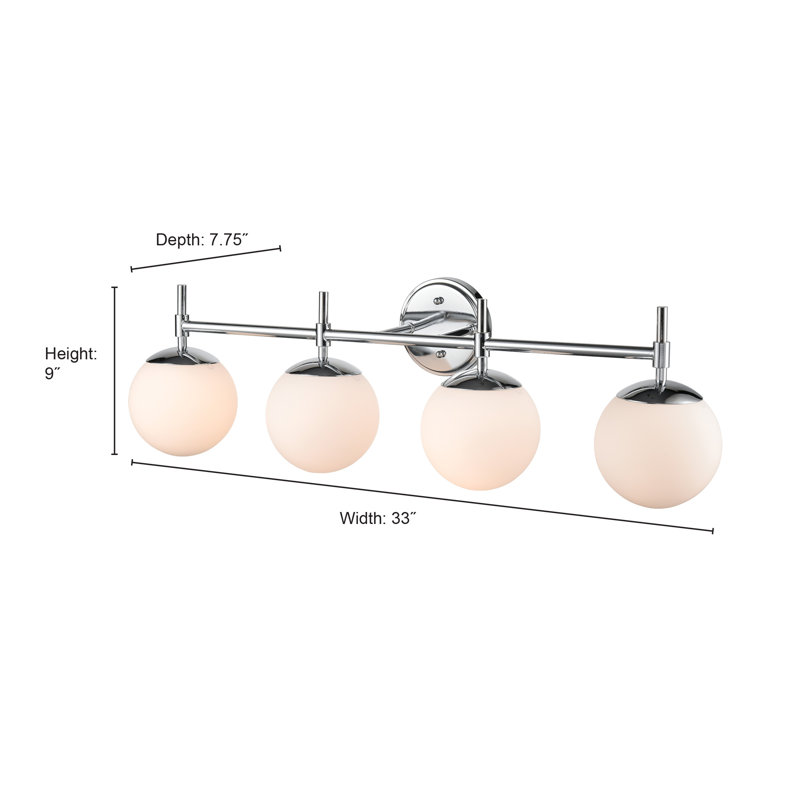 Aparicio Dimmable Bathroom Vanity Light, Chrome, 4