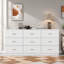 Commode moderne avec 9 tiroirs et poignées dorées