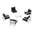 Ensemble de conversation à assise profonde 6 pièces