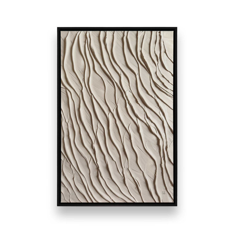 Wave Formations III, H 36,75 po x l 24,75 po x P 1,75 po, Cadre flottant noir satiné