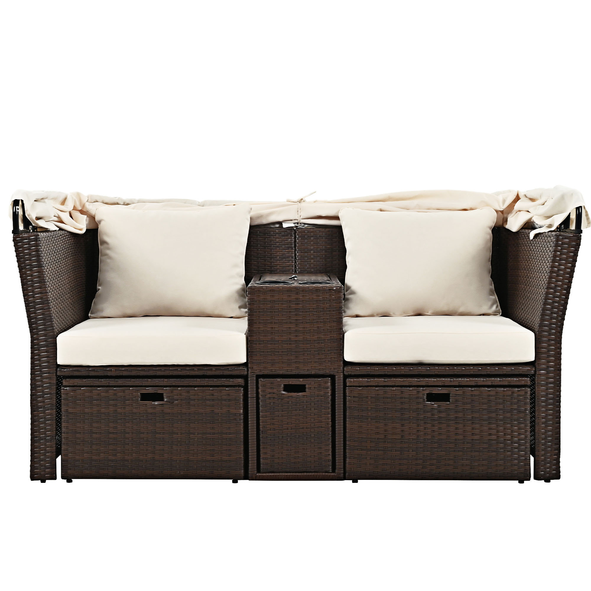 Red Barrel Studio® Outdoor Loveseat Sofa Set with Cushions | Wayfair
