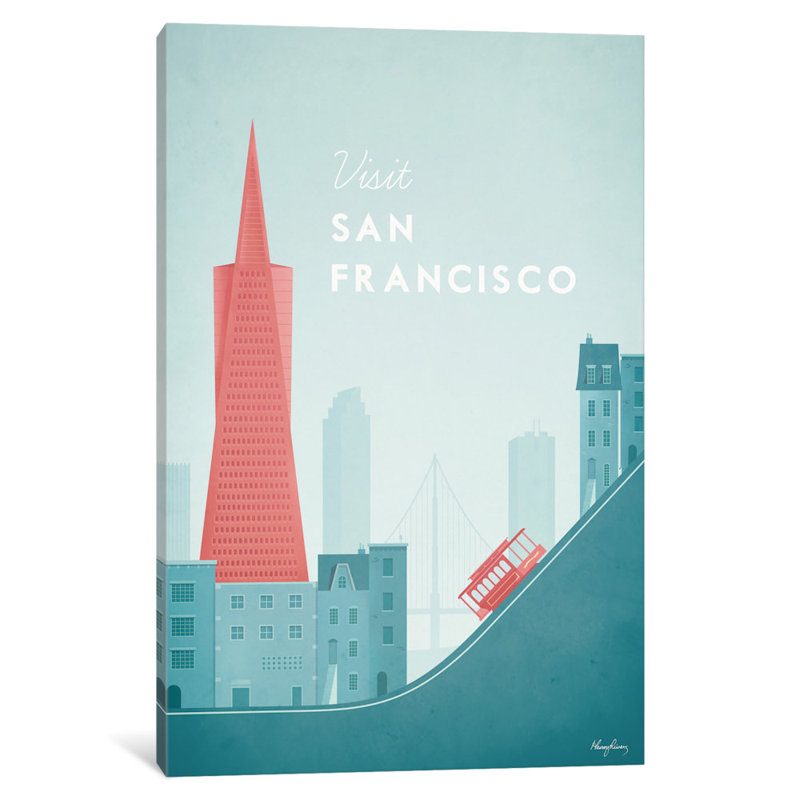 « san francisco », art textuel sur toile tendue, H 26 po x l 18 po x P 1,5 po