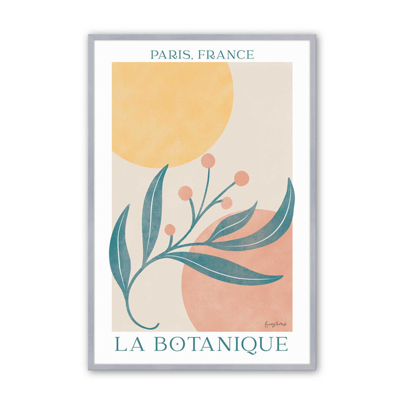 «Parisian Garden II», Cadre en chrome poli, H 11,25 po x l 9,25 po