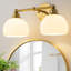 2-Light Opal Ribbed Glass Vanity Light Dimmable Bath Bar-1552426651