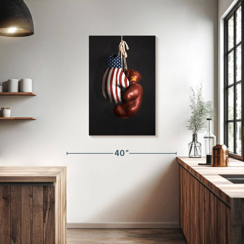 Cold War Boxing Gloves, 36" H x 24" W
