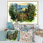 Paysage de forêt vert profond - peinture sur toile-67406806-67406813