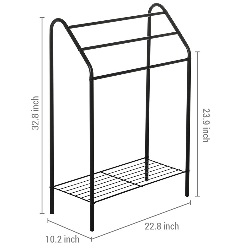 3 Towel Rack, Matte Black