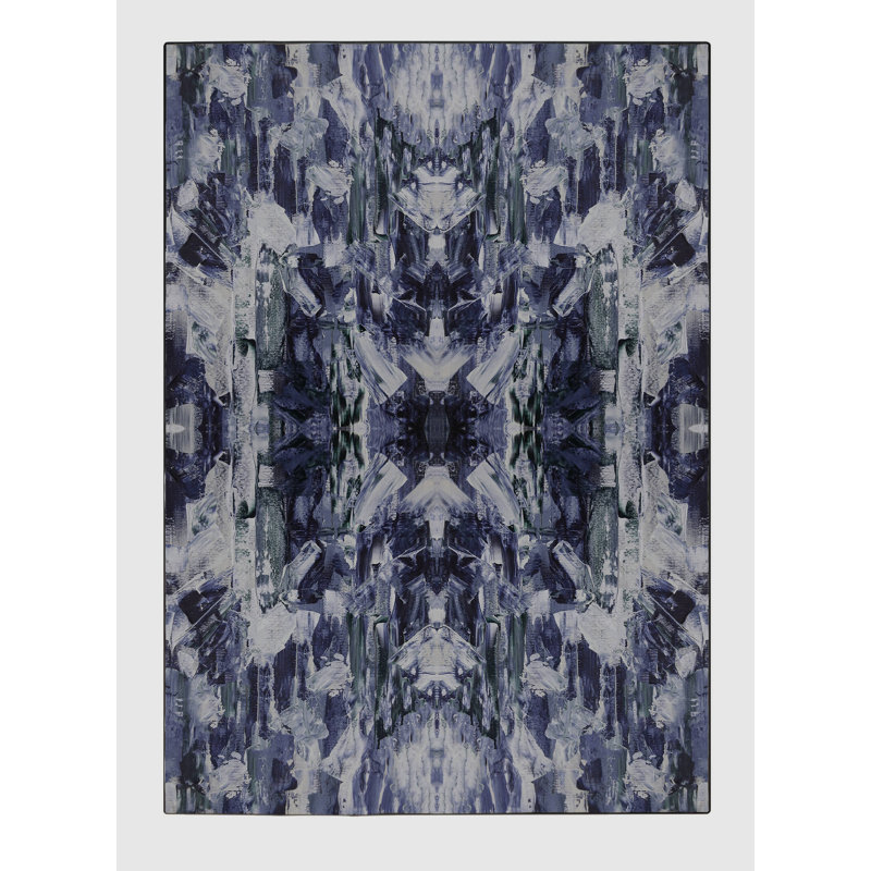 Tapis en polyester tissé à la machine dans le ciel crépuscule, Rectangle 2 pi x 3 pi