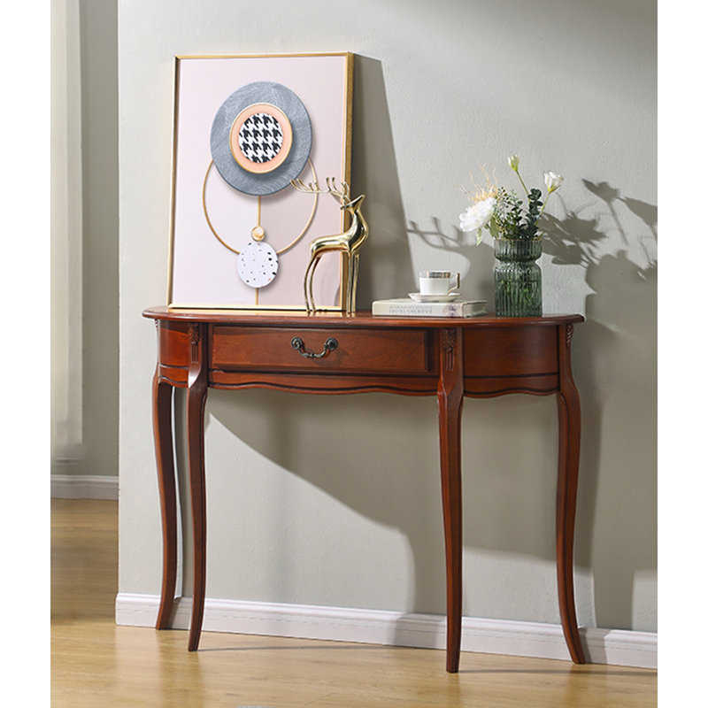 Table de couloir Minimalist, H 33,46 po x l 39,37 po x P 11,81 po, Brun