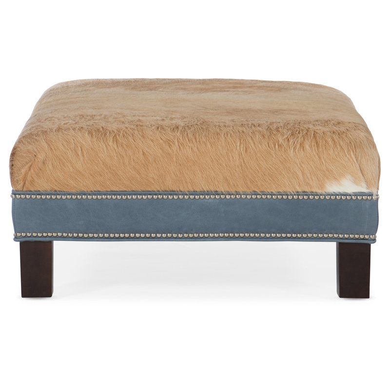 XL Rects Ottoman, Plantation, #9 Natural, Rio Mineral Genuine Leather