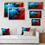 Encre bleue et rouge, impression sur toile flottante-706151914-706151915