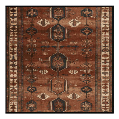 Machine Washable Turkish Brown Area Rug