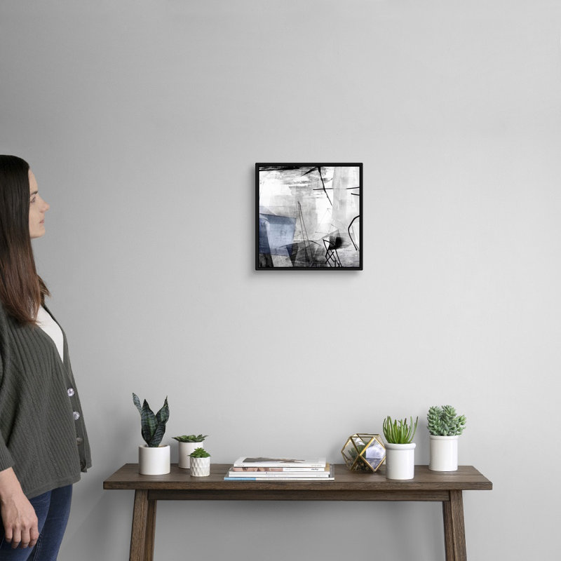 "Oh Wonder I" par PI studio-reproduction d’art sur toile, Toile avec cadre flottant noir, H 14 po x l 14 po x 1,75 po