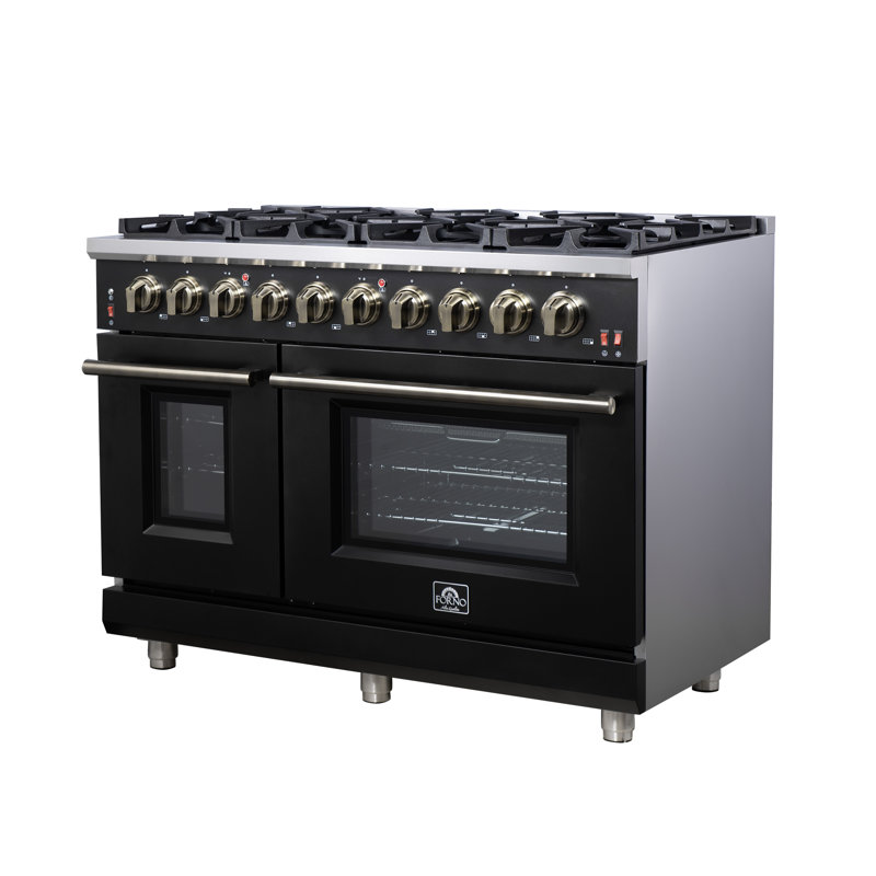 Cuisinière à gaz autoportante Massimo 48, Noir