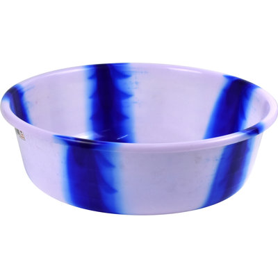 Tie-Dye Colour Plastic Round Wash Basin16" Blue