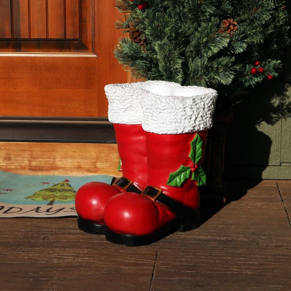 Santa Boots Boot Christmas Decor Set of 3/6/9 Ornaments Bowl