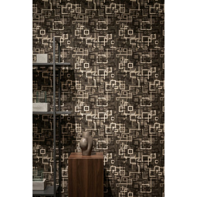 Papier peint à motif géométrique amovible Mid-Century