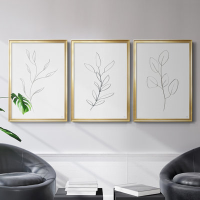«Botanical Gesture I», toile encadrée de qualité supérieure - prête à être accrochée