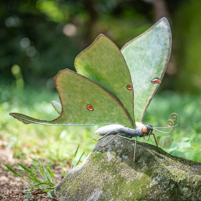 Statue de jardin en métal Luna Moth