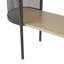 Oval Two-Toned 1 Shelf Console Table With Mesh Side Panels And Tabletop