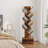 Tree Bookshelf with Drawer Bookcase, Modern Book Storage, Free Standing Tree Bookcase, Utility Organizer Shelves for Home Office, Living Room, Bedroom, Rustic Brown-1543118931-1543118934