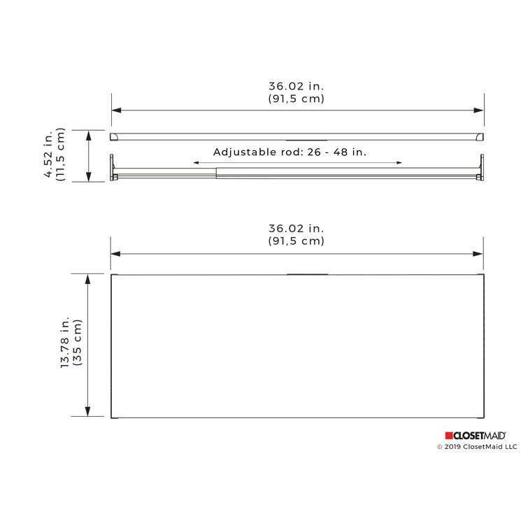 ClosetMaid Modular Storage 69 W - 91 W Closet System with Doors