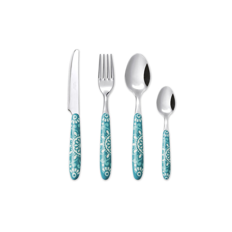 Excelsa 24 pieces cutlery set Mandala stainless steel  multicolor