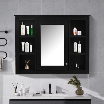 Armoire à pharmacie murale à miroir fixe