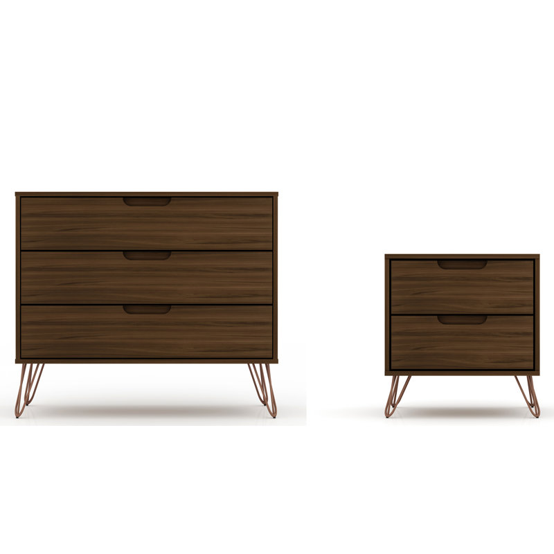 Ensemble de commode 2 pièces Darbie, Brun