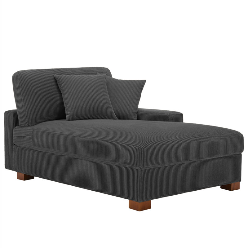 Yalisa Chaise Lounge, Grey, Left Hand Facing