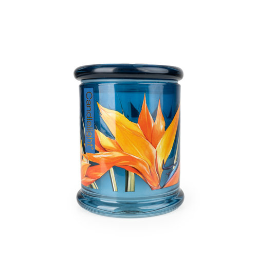 Scented Jar Candle with Glass Holder