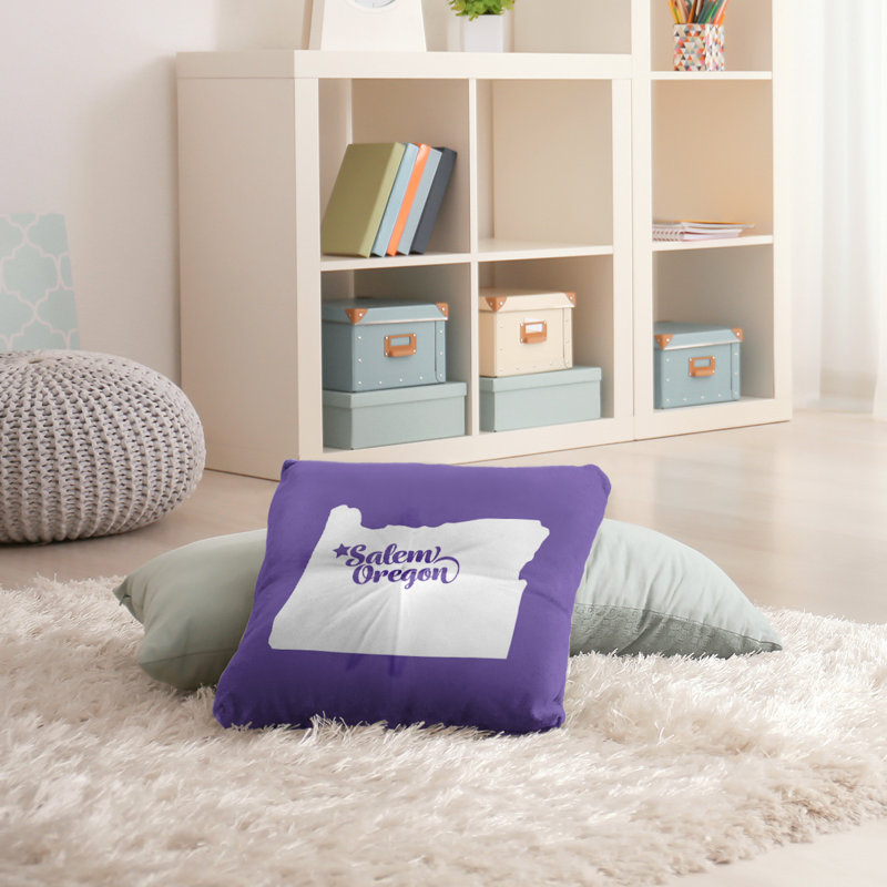 Coussin de plancher touffeté, 26 po x 26 po, Mauve, Salem