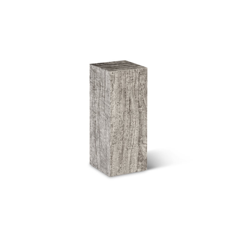 Piédestal prisme, H 36 po x l 14 po x P 14 po, Gris