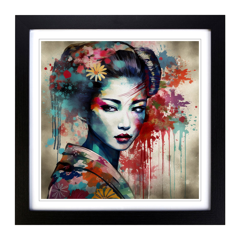 Single Picture Frame Print on Wood, Black