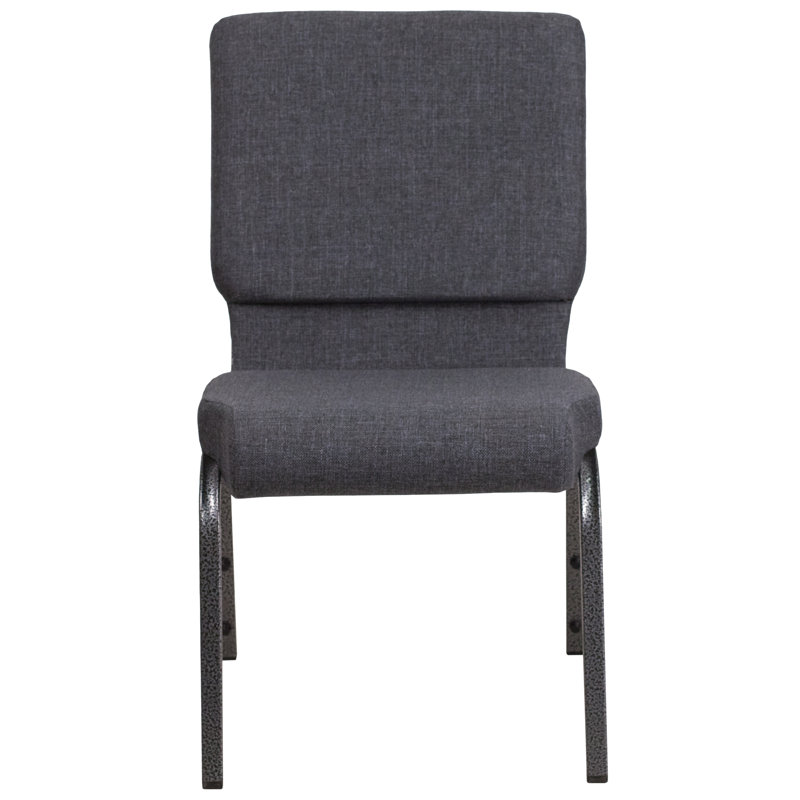 Hercules Series 21"W Stacking Fabric Multipurpose Church Chair, Dark Gray, Silver Vein