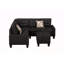 Canapé modulaire 6 pièces, noir-1385707779