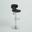 Claudine Contemporary Cozy Mid-Back Vinyl Adjustable Height Barstool with Chrome Base-16397133