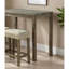 Modern Transitional Brown Dining Table W 2X Stools Biscuit-Tufted Seat Cushion Chair 3Pc Dining Set