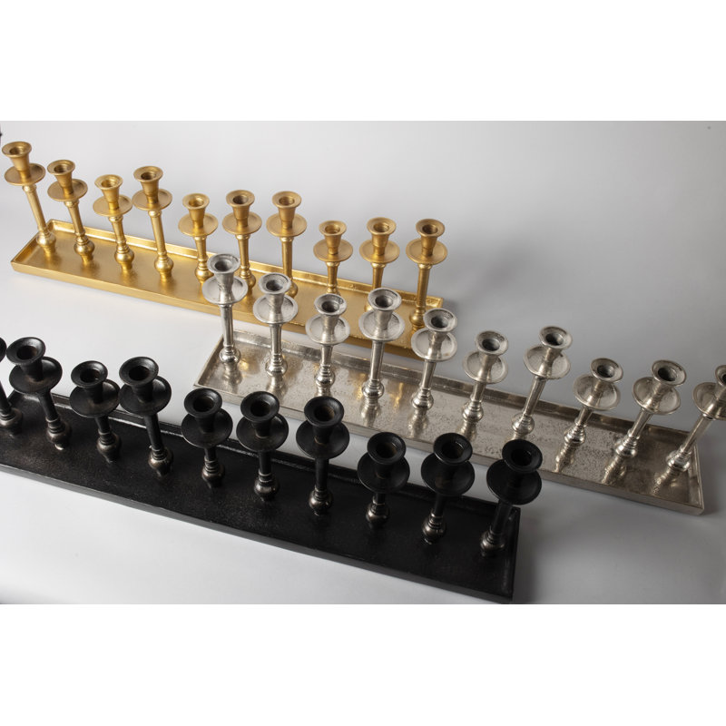 Chandelle de table en aluminium 7,85 po, Nickel