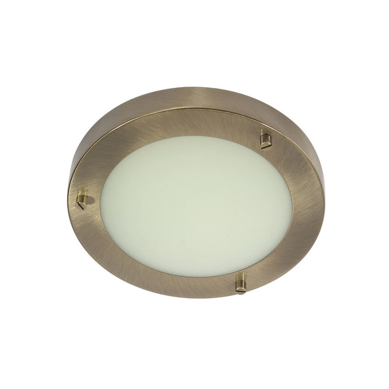 Bretton Flush Mount, Antique Brass