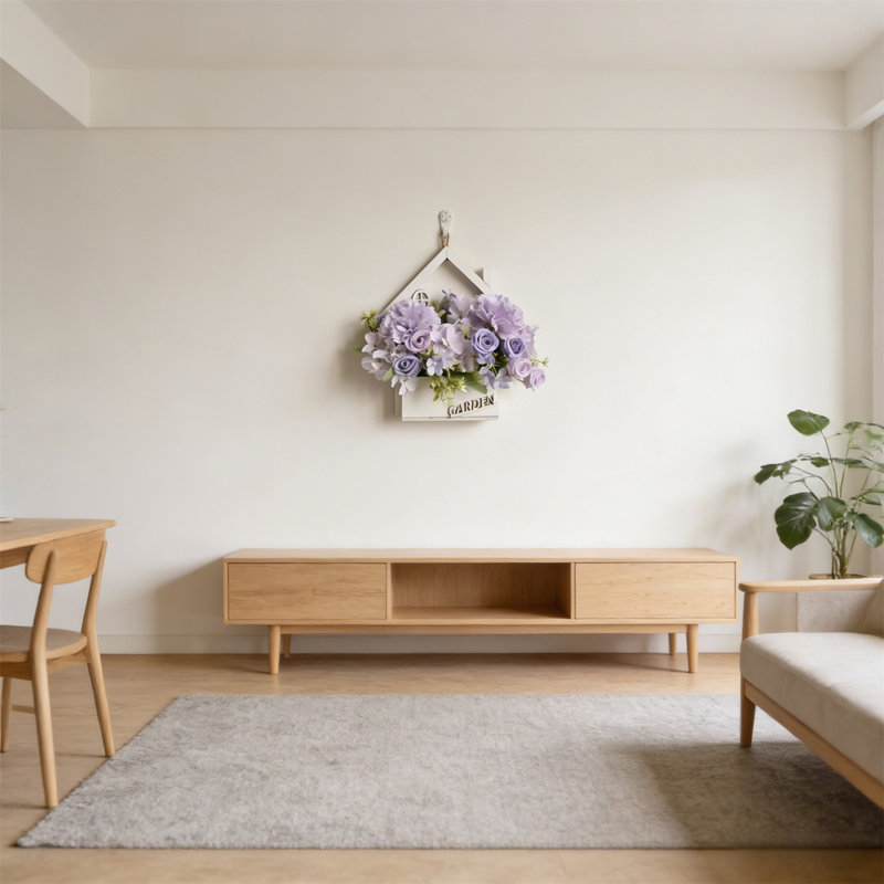 Couronne de linteau artificielle à fleurs séchées