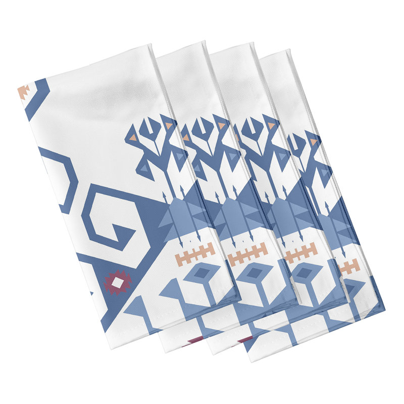Porcaro Jodhpur Medallion  Napkins, Blue