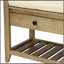 Étagère à chaussures TREXM avec siège rembourré et tiroirs, banc de rangement multifonctionnel pour entrée (gris délavé)-588369753