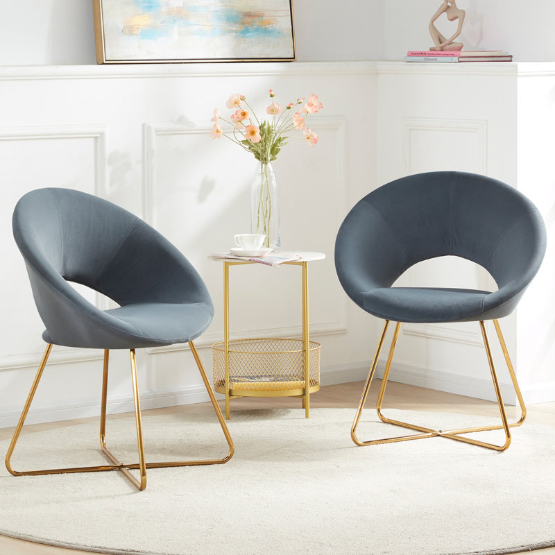 Fauteuil demi-tonneau 26,38 po, Gris foncé