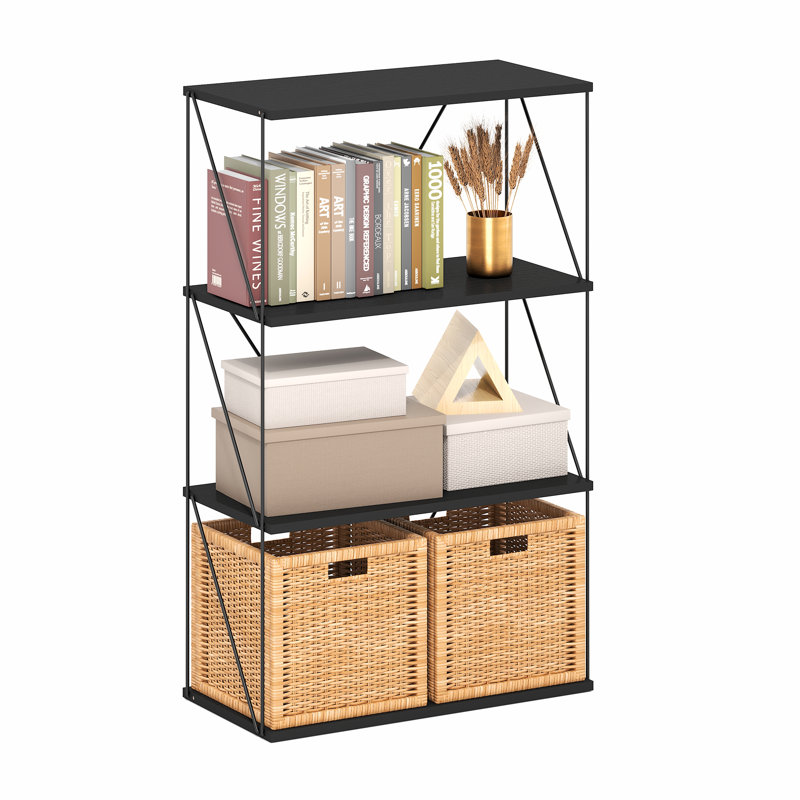 Besi 59.99cm W Metal Shelving Unit, Americano