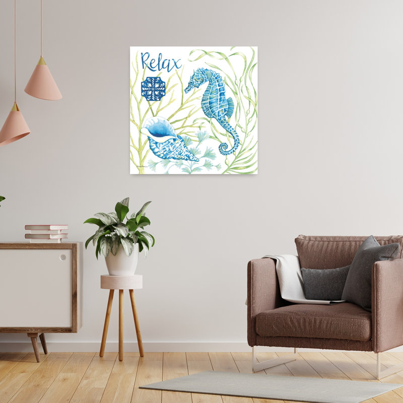Seaside Relax, art côtier contemporain, H 24 po x l 24 po