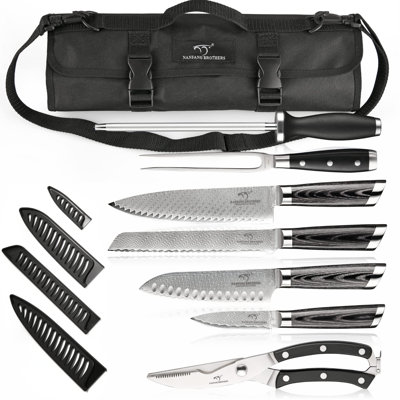 Ensemble de 8 couteaux damas 8 pièces